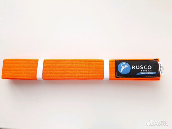 Пояс оранжевый для единоборств Rusco Sport