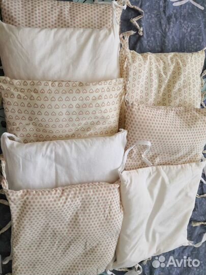 Бортики в кроватку 12 шт