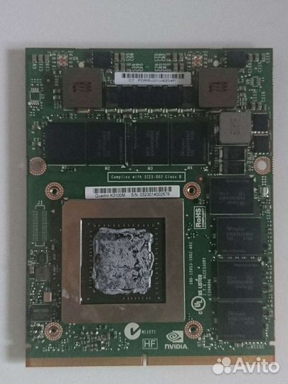 Видеокарта NVidia MXM Quadro K3100M 4Gb ноутбук