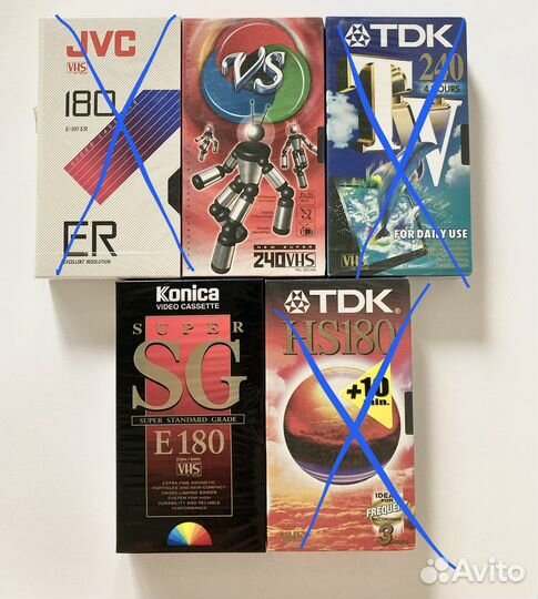 Видеокассеты VHS новые