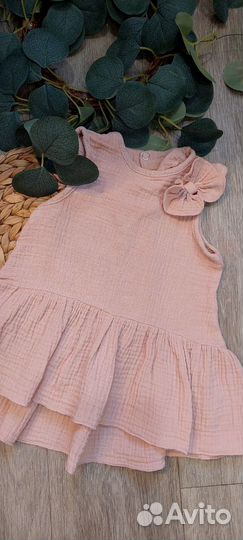 Муслиновые платья 68-74