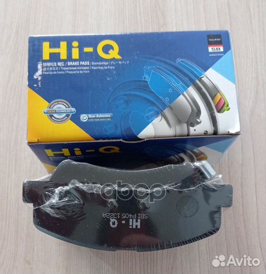 Колодки торм. диск. предн. HiQ Hyundai Solaris 17