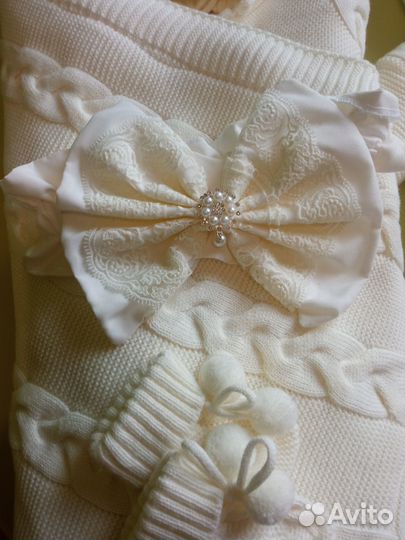 Вязанный комплект на выписку осень-весна