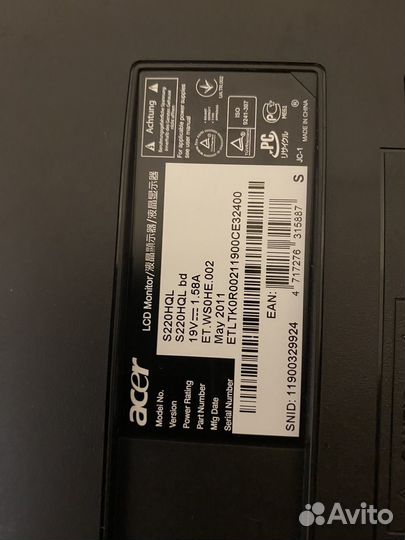 Монитор acer