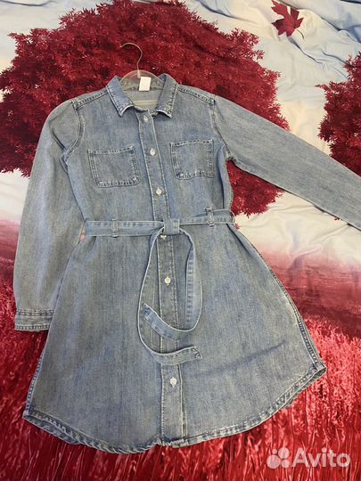 Джинсовое платье для девочки 146