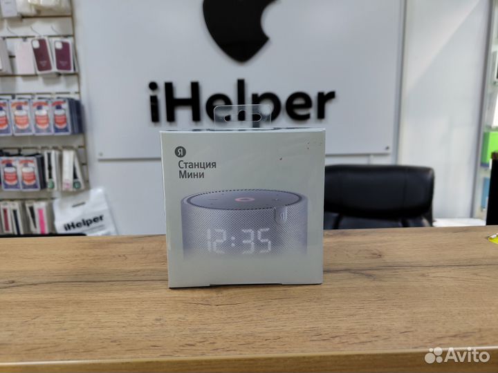 Новая Яндекс Станция Мини 2 Серая с часами