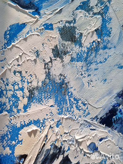 Картина маслом горный пейзаж горы 50х60 см