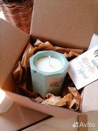 Свеча ароматическая в гипсе