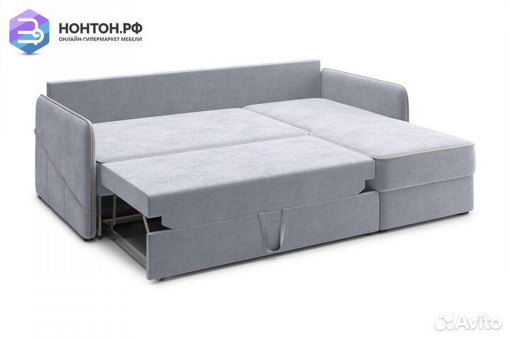Диван угловой дельфин Энерджи серый