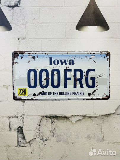 Сувенирный автономер 000 FRG Iowa