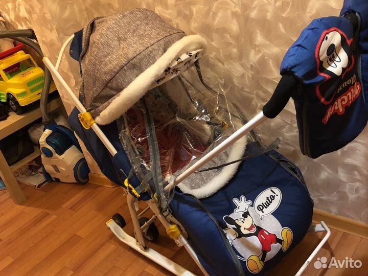 Санки коляска ника микки маус DB2/4