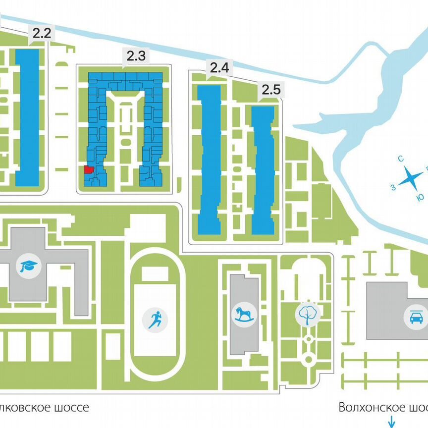 1-к. квартира, 42 м², 1/5 эт.