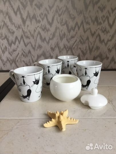 Фарфор - Блюдо Конаково, Кружки Добруш/ Беларусь