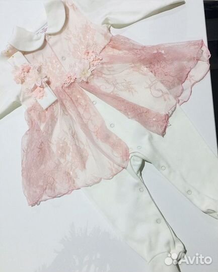 Нарядные комплекты на малышку, новые 62-68