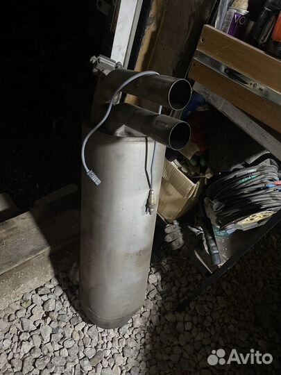 Банка глушителя с заслонкой от bmw f30 330i