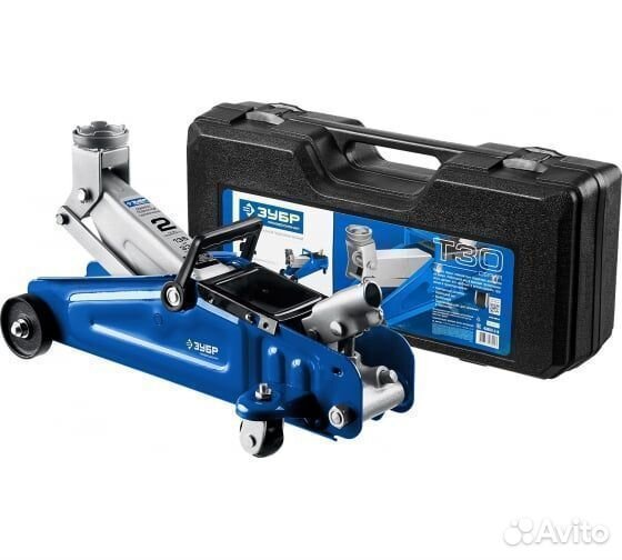 Подкатной домкрат зубр Т-30-K, 2т, 135-330 мм, кей