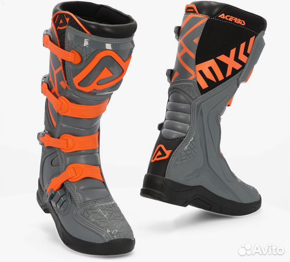 Мотоботы кроссовые Acerbis X-team Grey/Orange