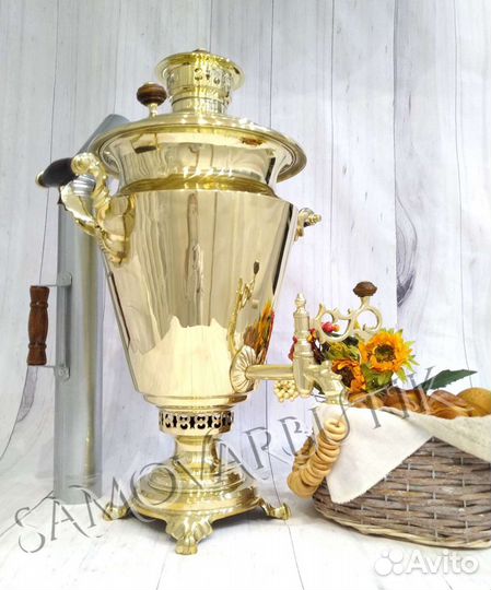 Самовар на дровах Рюмка 7л. Литьё