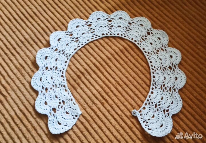 Кружевной воротник ручная работа