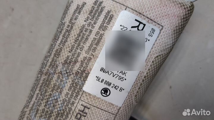 Подушка безопасности в сиденье Skoda Yeti, 2014