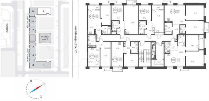 1-к. квартира, 36,1 м², 6/10 эт.