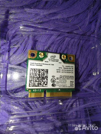 Bluetooth + wifi модуль intel 7260HMW