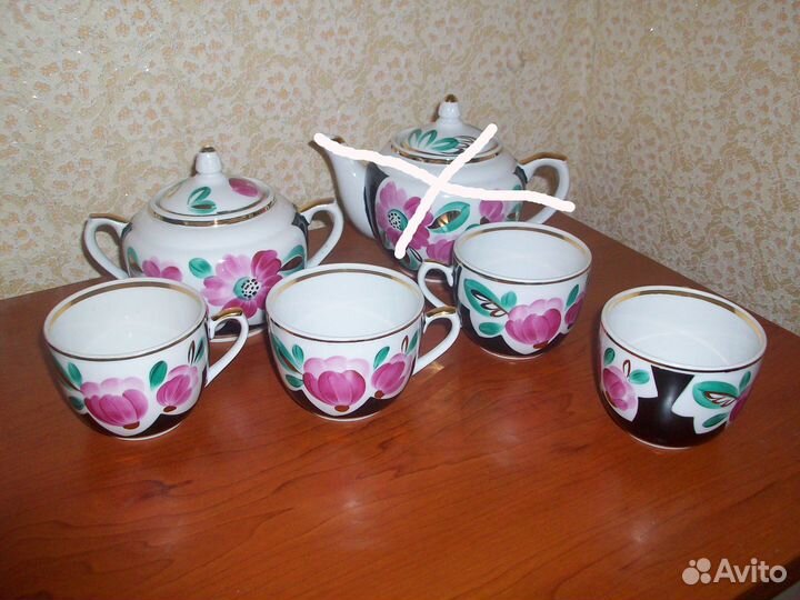 Фарфор Вербилки крытьё роспись СССР попредметно от