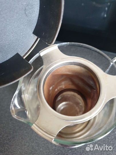 Чайник заварочный стеклянный с подставкой