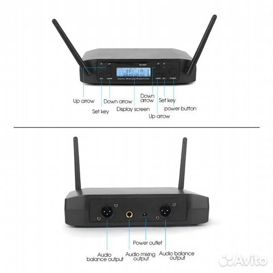 Радиомикрофоны Shure glxd 4 Головной и ручной