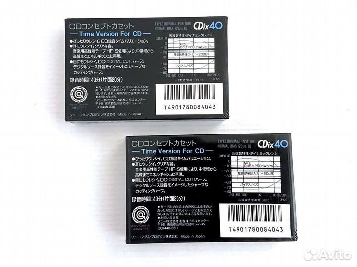 Набор 2 кассеты Sony CDix 40 - зацепы и потертости