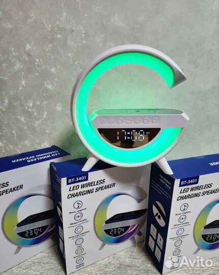 Умный светильник,ночник с беспроводной зарядкой