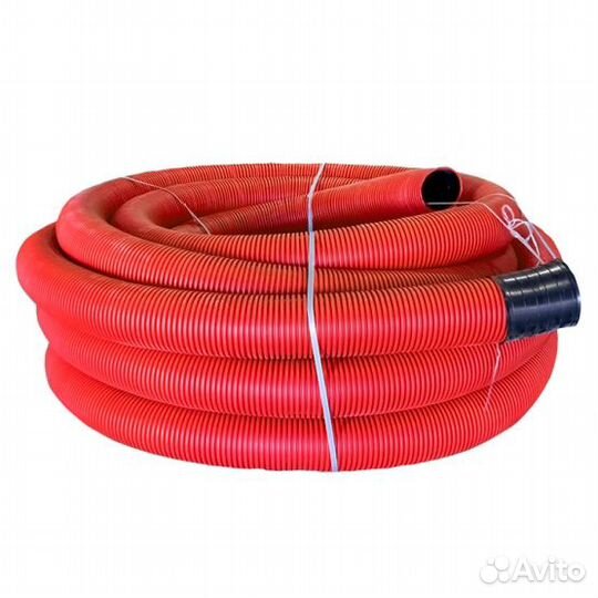 Труба гофрированная двустенная красная 50мм