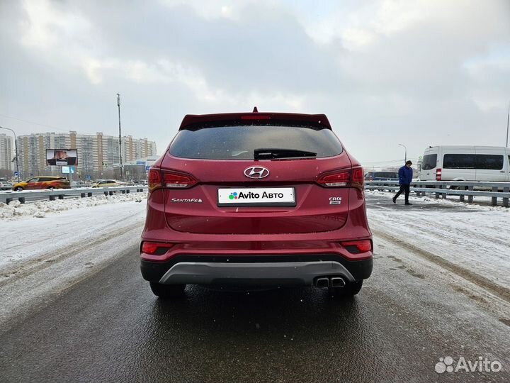 Hyundai Santa Fe 2.2 AT, 2017, 52 000 км