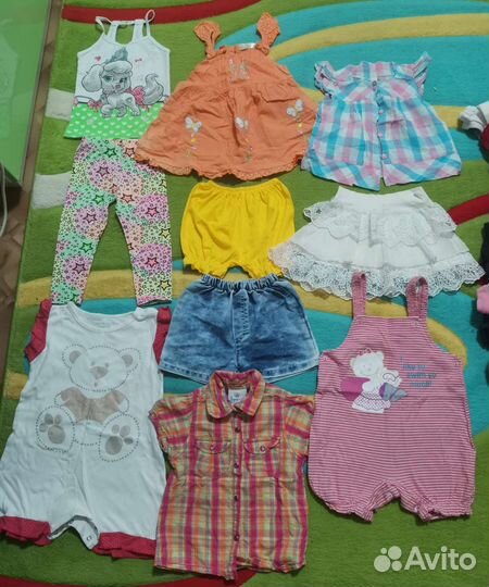 Вещи все сезоны на девочку 86см платья кофты джинс