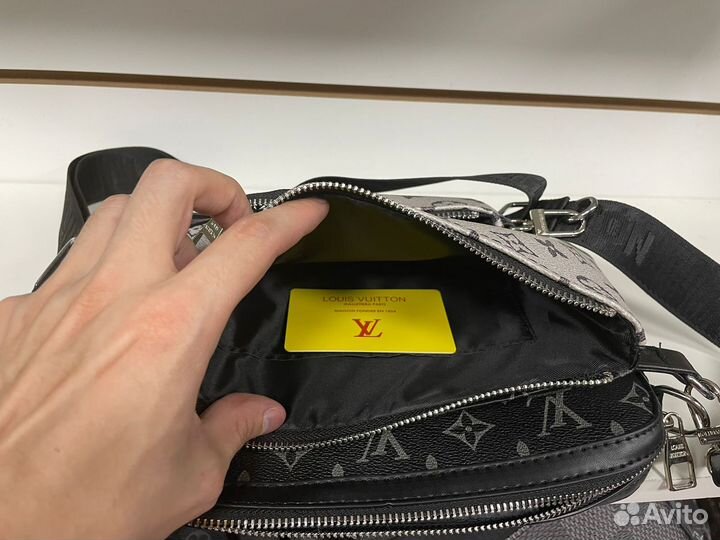 Мужская кожаная сумка louis vuitton