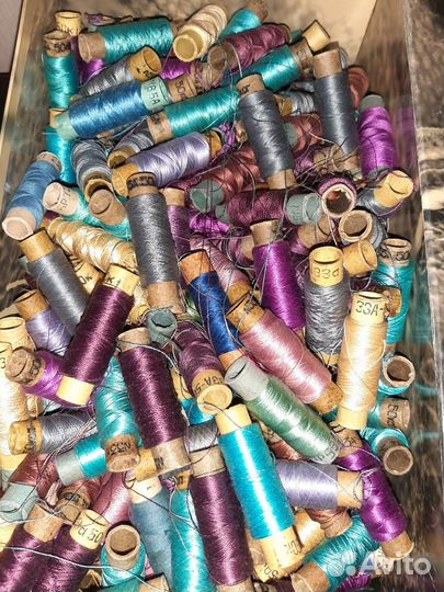 Нитки для шитья шелк СССР