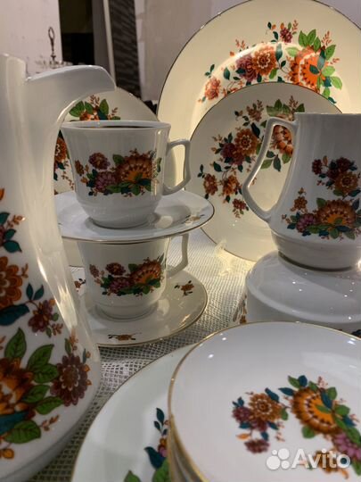 Фарфор Гдр. немецкий чайный сервиз