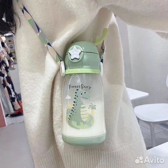 Бутылка детская с трубочкой новая