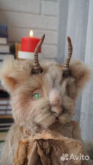 Авторская игрушка тедди кот-дракон