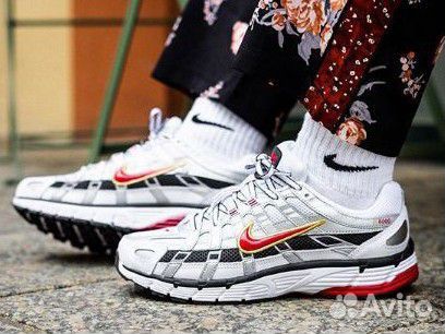 Nike p6000 white wolf red