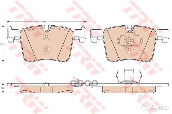 GDB1942 колодки дисковые передние BMW X3 F25 3