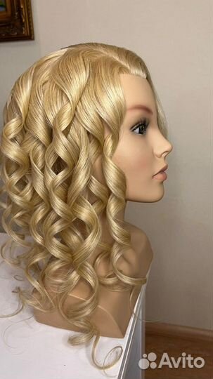 Голова манекен натуральные волосы