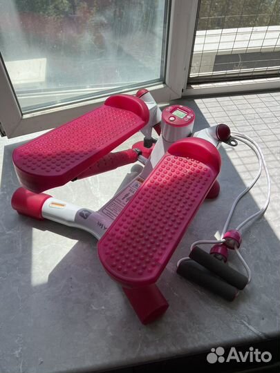 Тренажер степпер розовый Domyos Decathlone