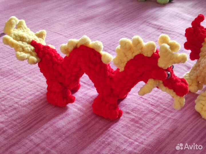Дракон вязаный ручная работа