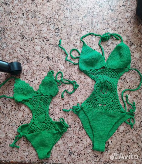 Купальник вязаный 40-42, на девочку 3-4 года