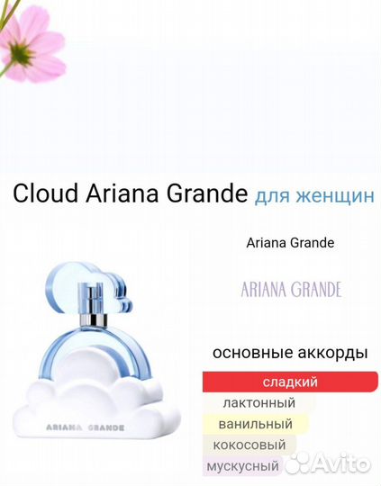 Cloud Ariana Grande женский парфюм люкс