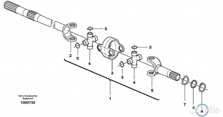 CA0024800 Стопорное кольцо полуоси экскаватор