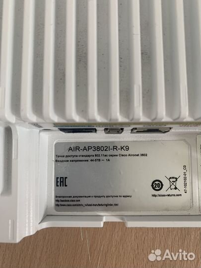 Точка доступа Cisco AIR-AP3802I-R-K9