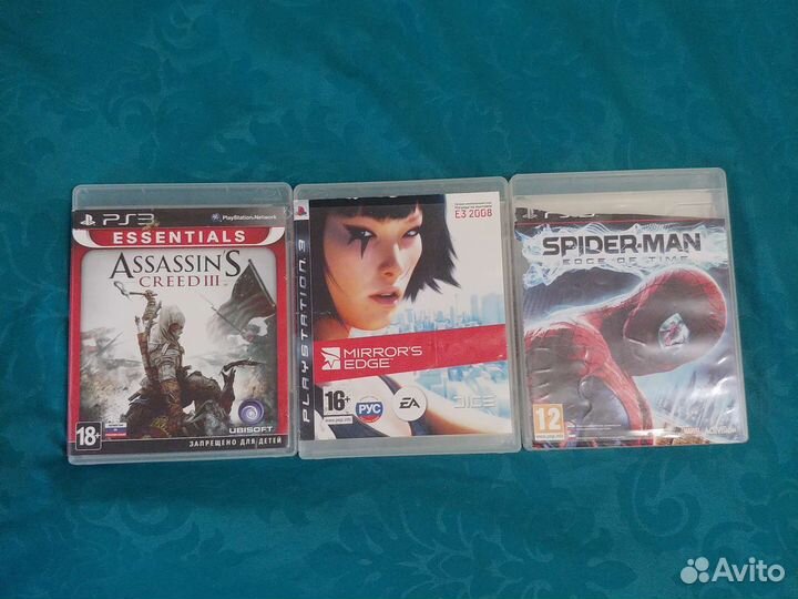 Игры на ps3 (SpiderMan, Mirrors Edge, Assasin's )
