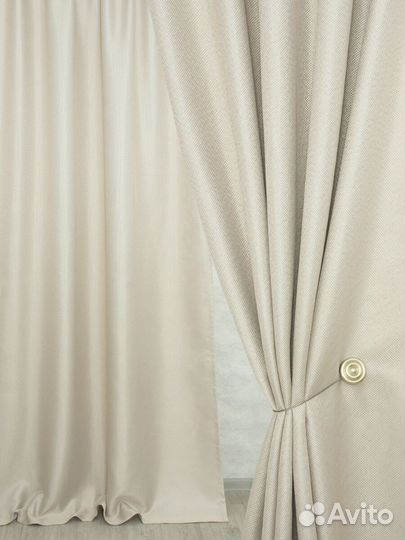 Интерьерные шторы бежевый